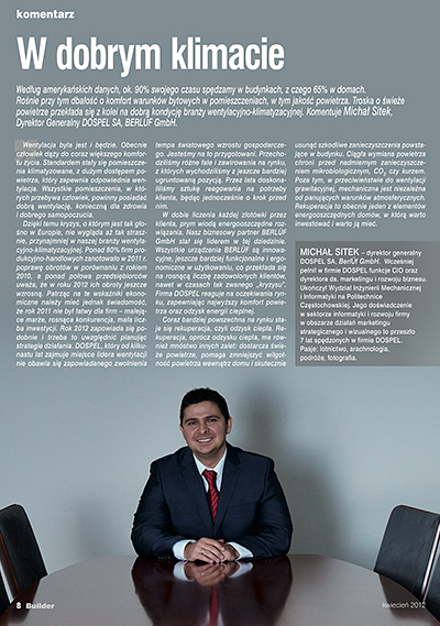 Michał Sitek, wentylacja